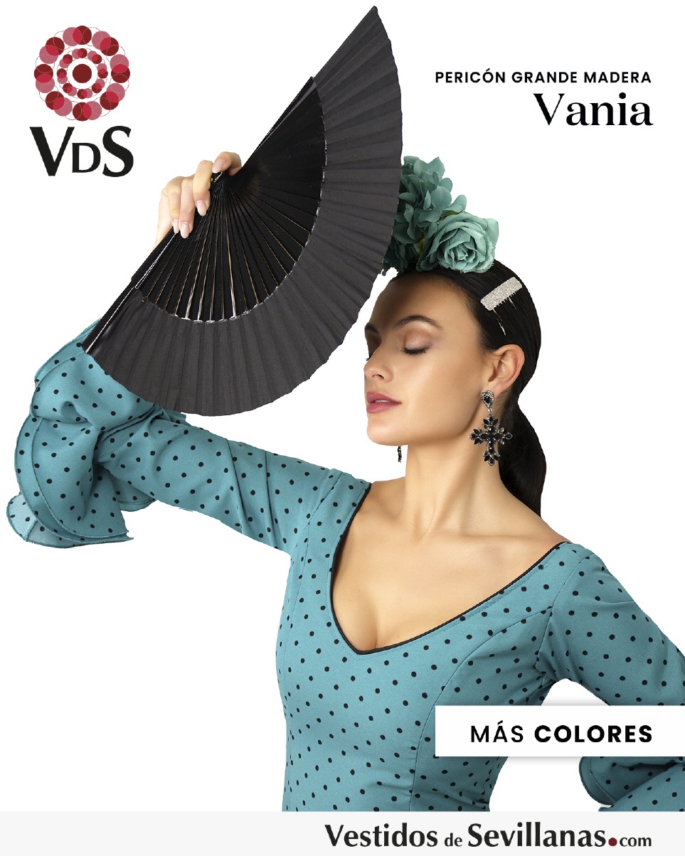 Abanico Pericón Grande VANIA, en madera_3col
