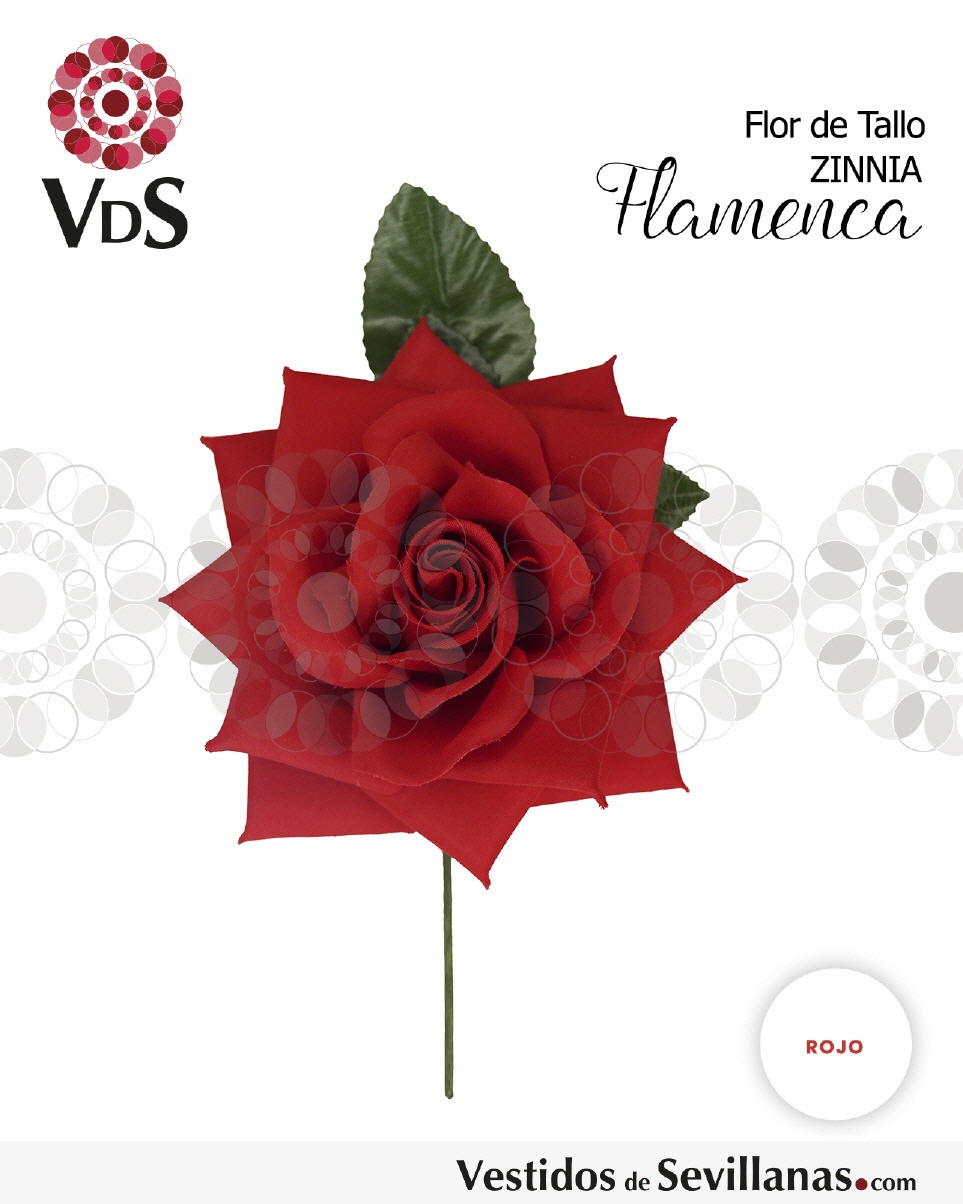 Flor ZINNIA Tallo  T.L_3col