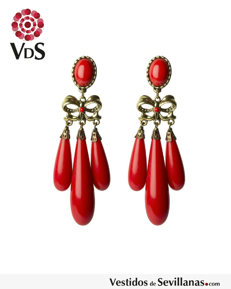 Pendietes de corales rojos