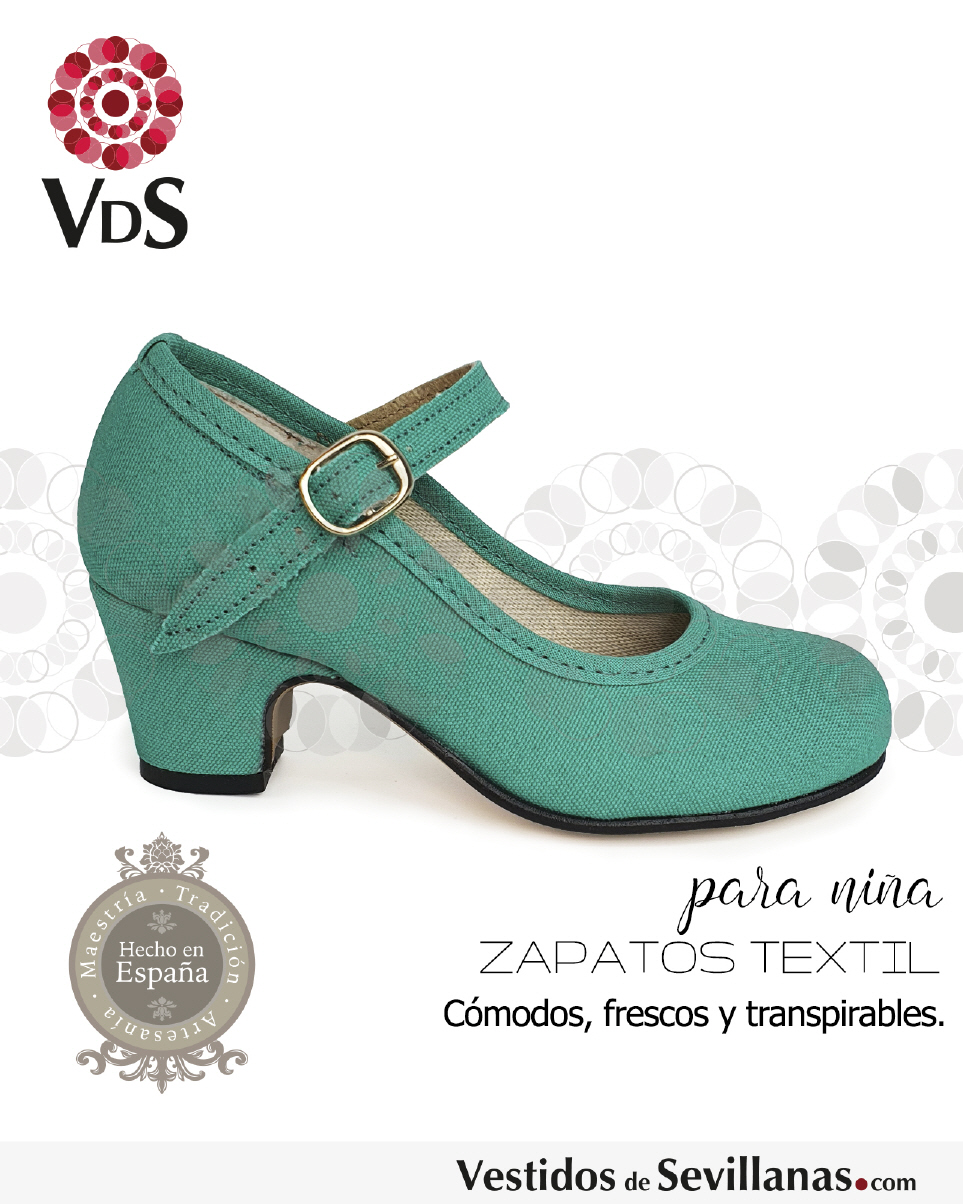 Zapatos para ni&ntilde;as en verde