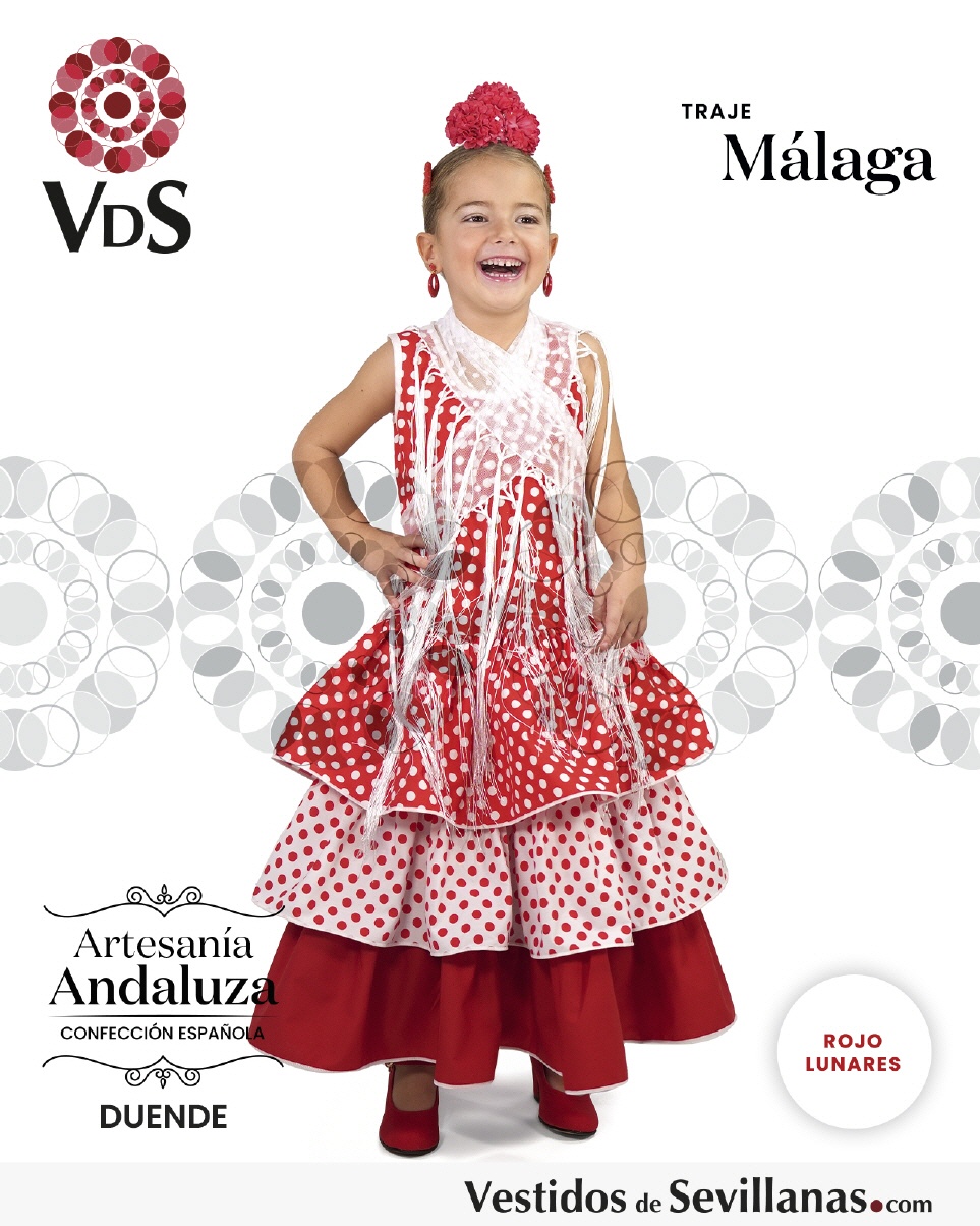 Traje Flamenca M&Aacute;LAGA Largo_3col