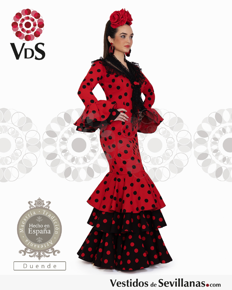 Traje rojo de flamenca