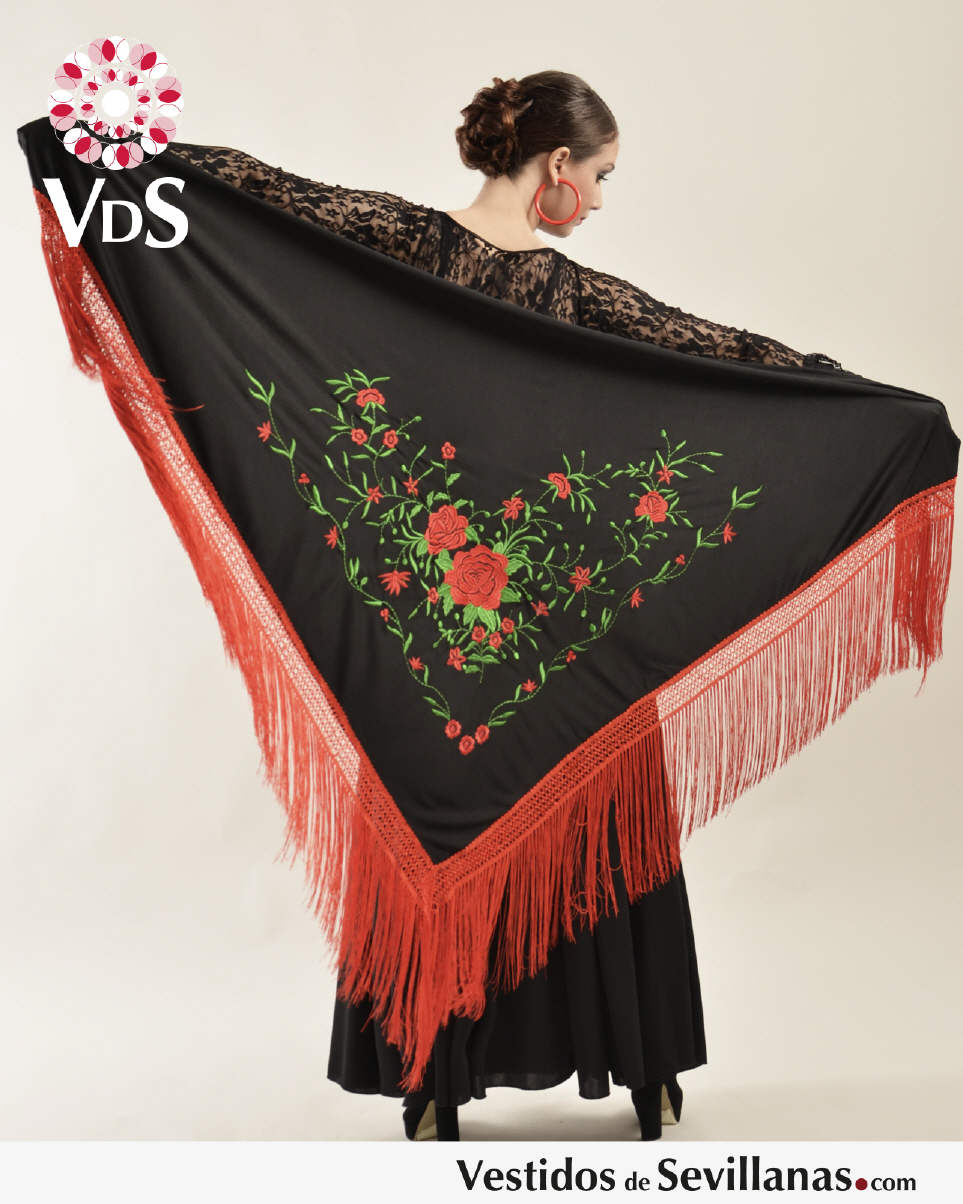 Mant&oacute;n baile flamenco