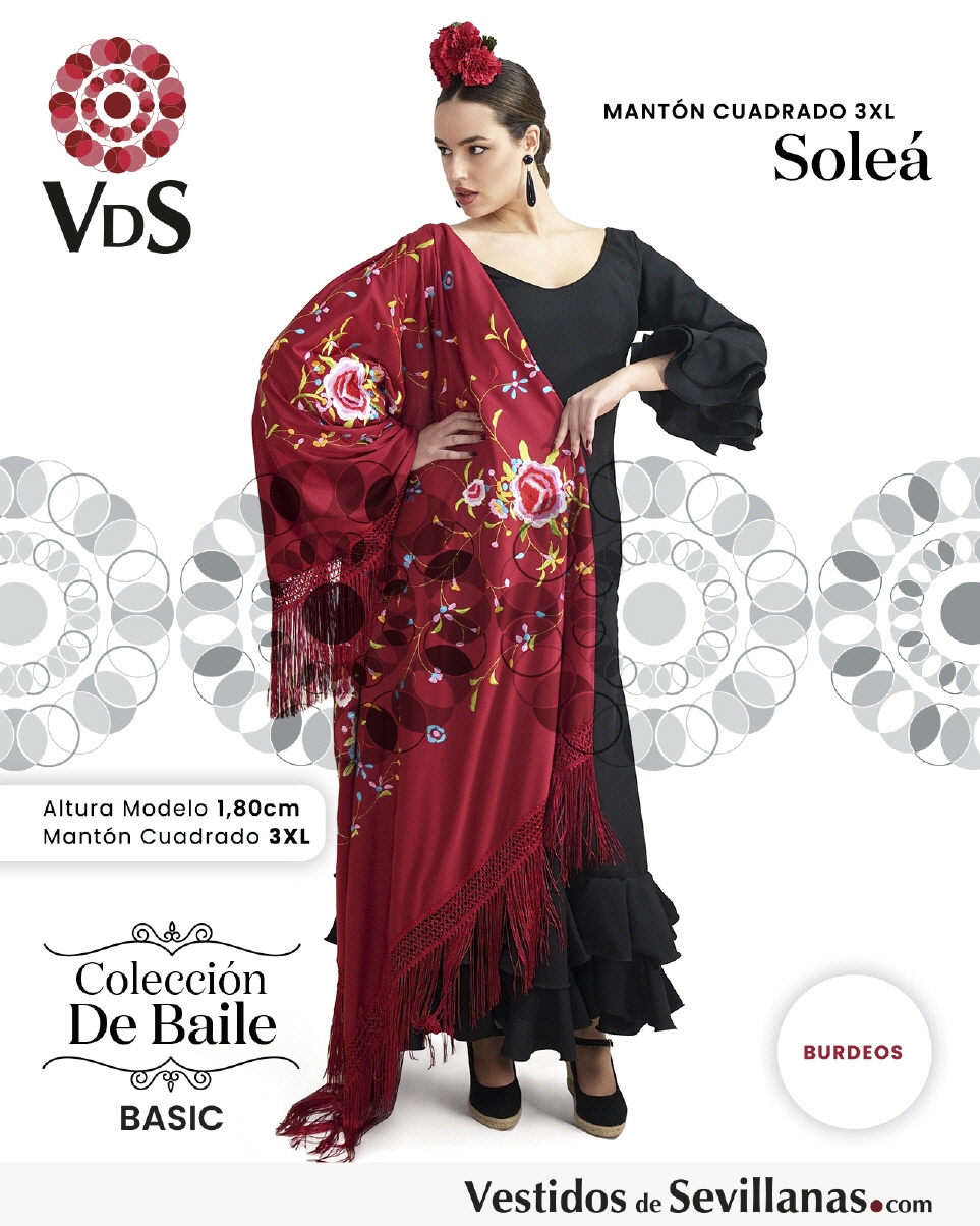 Mant&oacute;n Cuadrado  SOLE&Aacute; Bordado T.3XL_3col